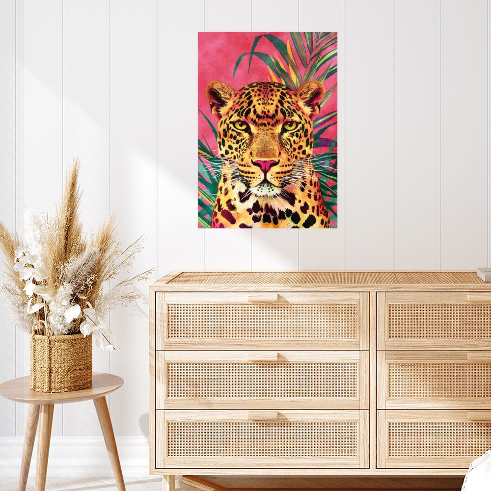 Affiche Léopard vibrant