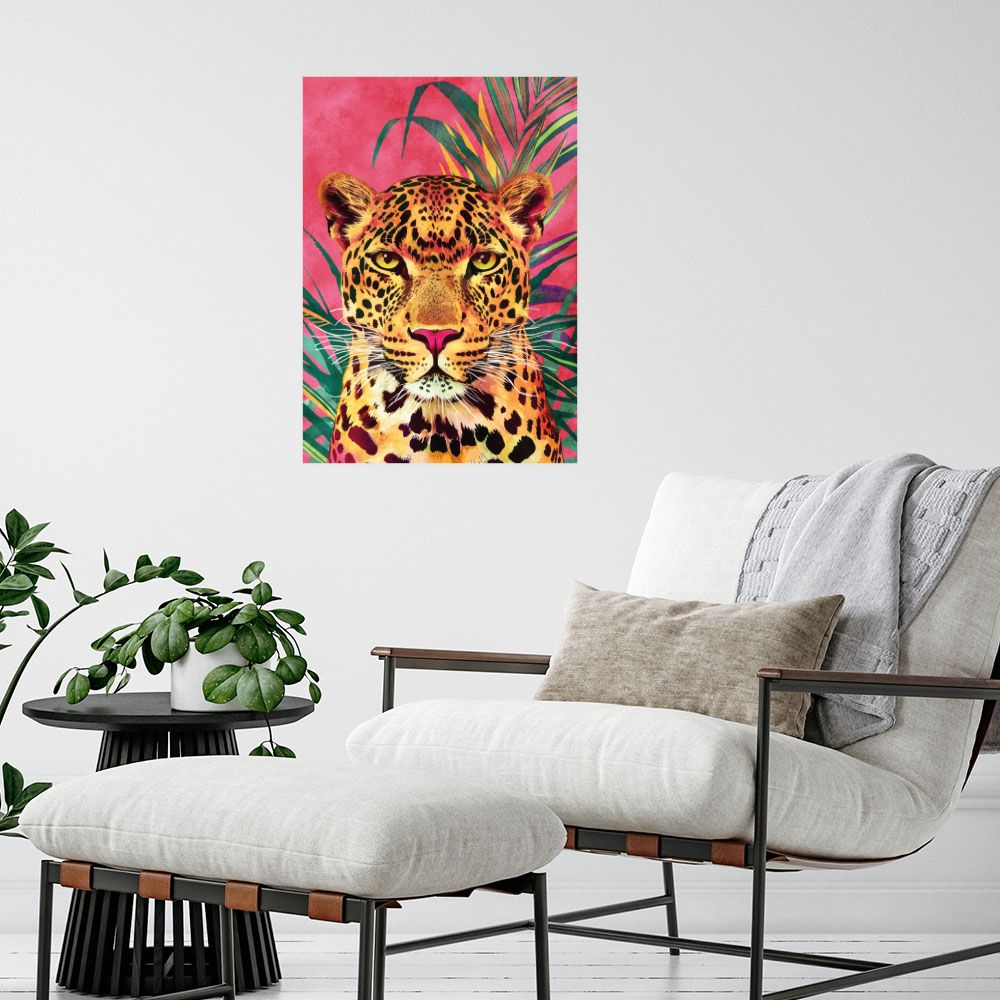 Affiche Léopard vibrant