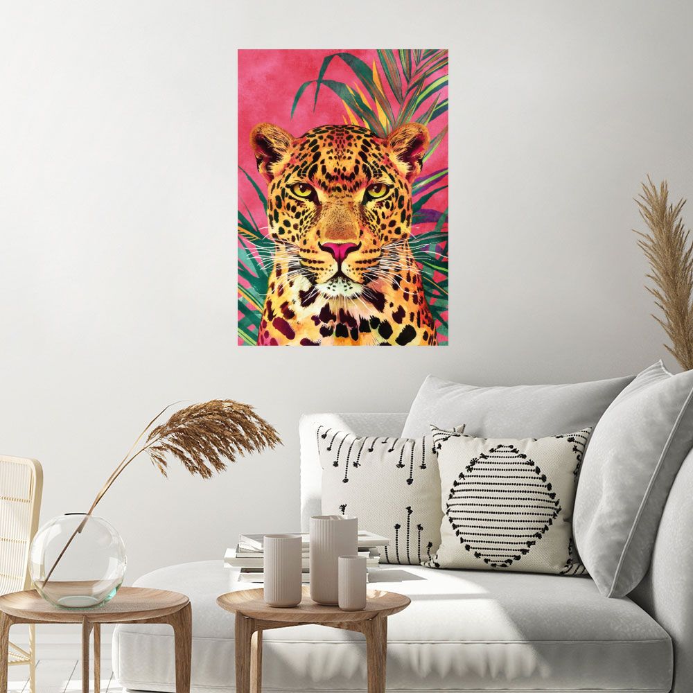 Affiche Léopard vibrant