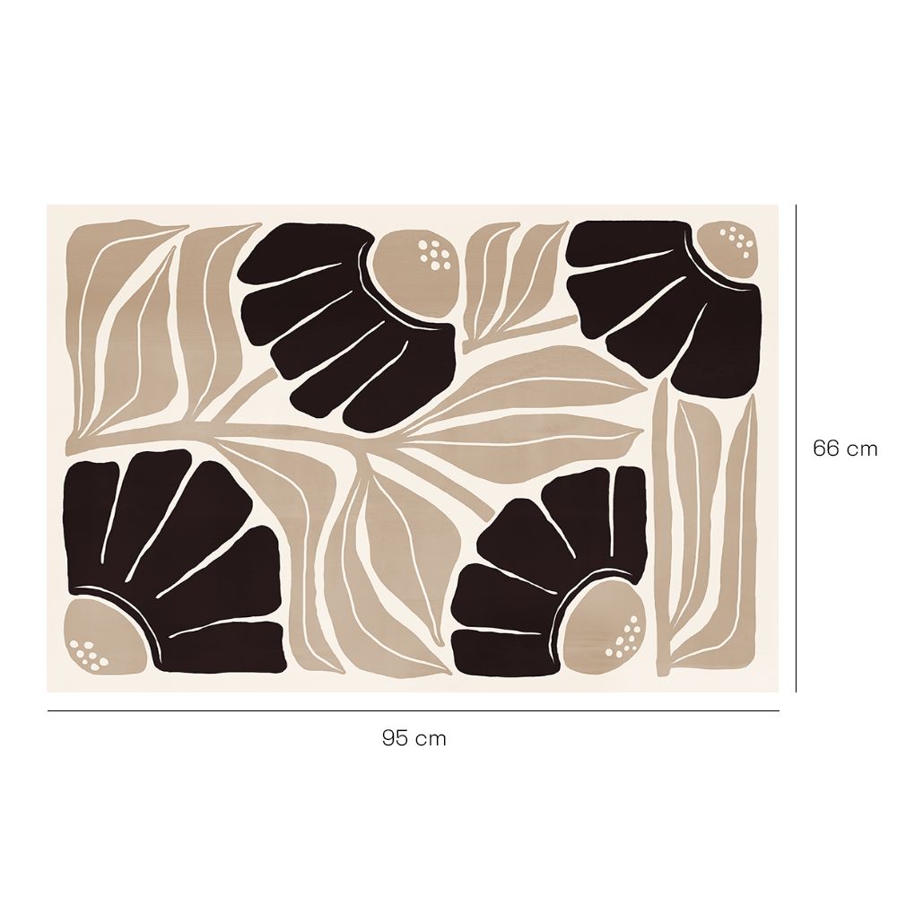 Tapis n°477 Fleurs stylisées modernes