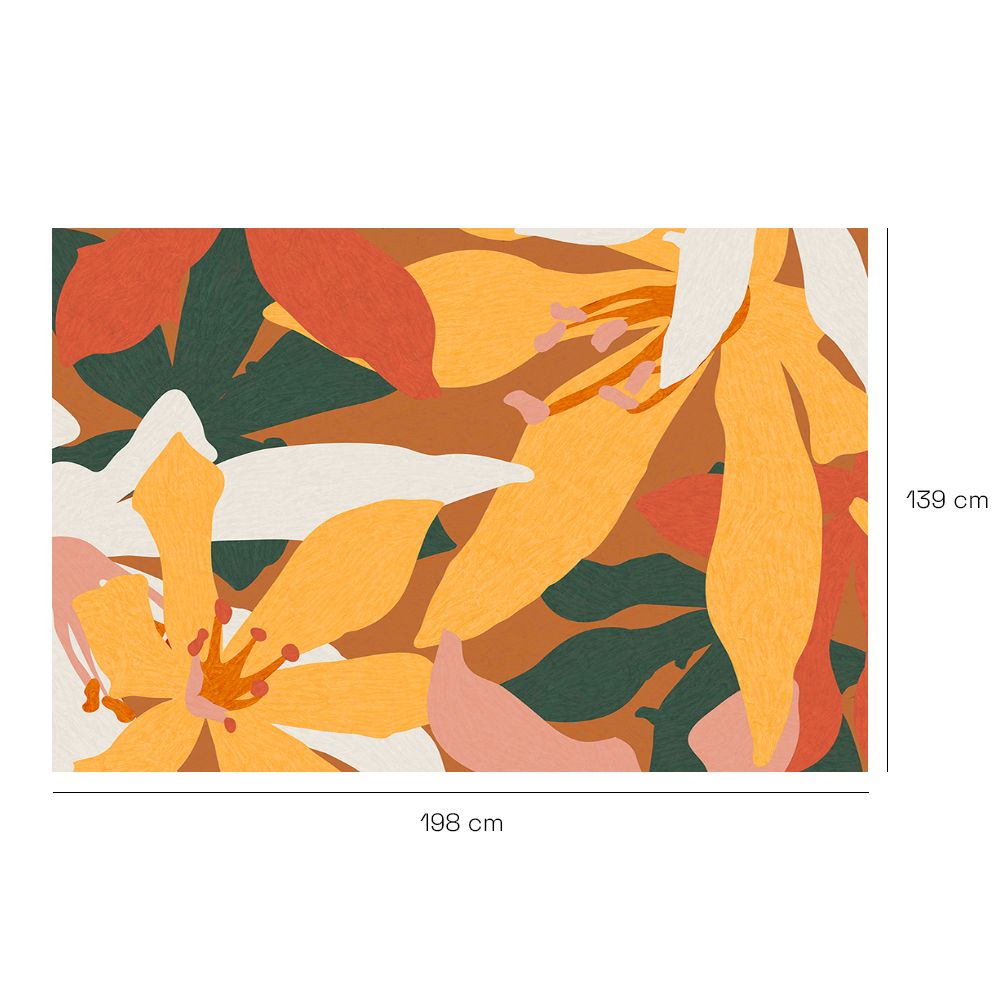 Tapis n°482 Motifs floraux vibrants