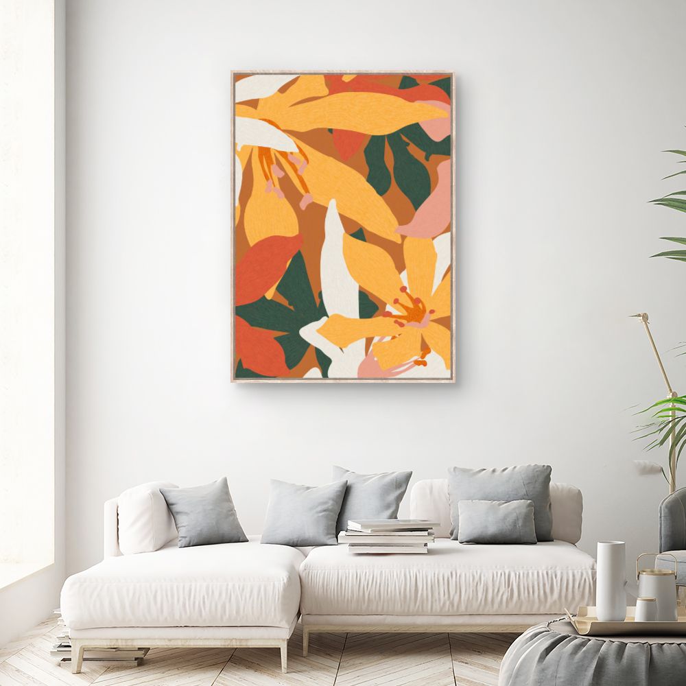 Tableau Fleurs abstraites