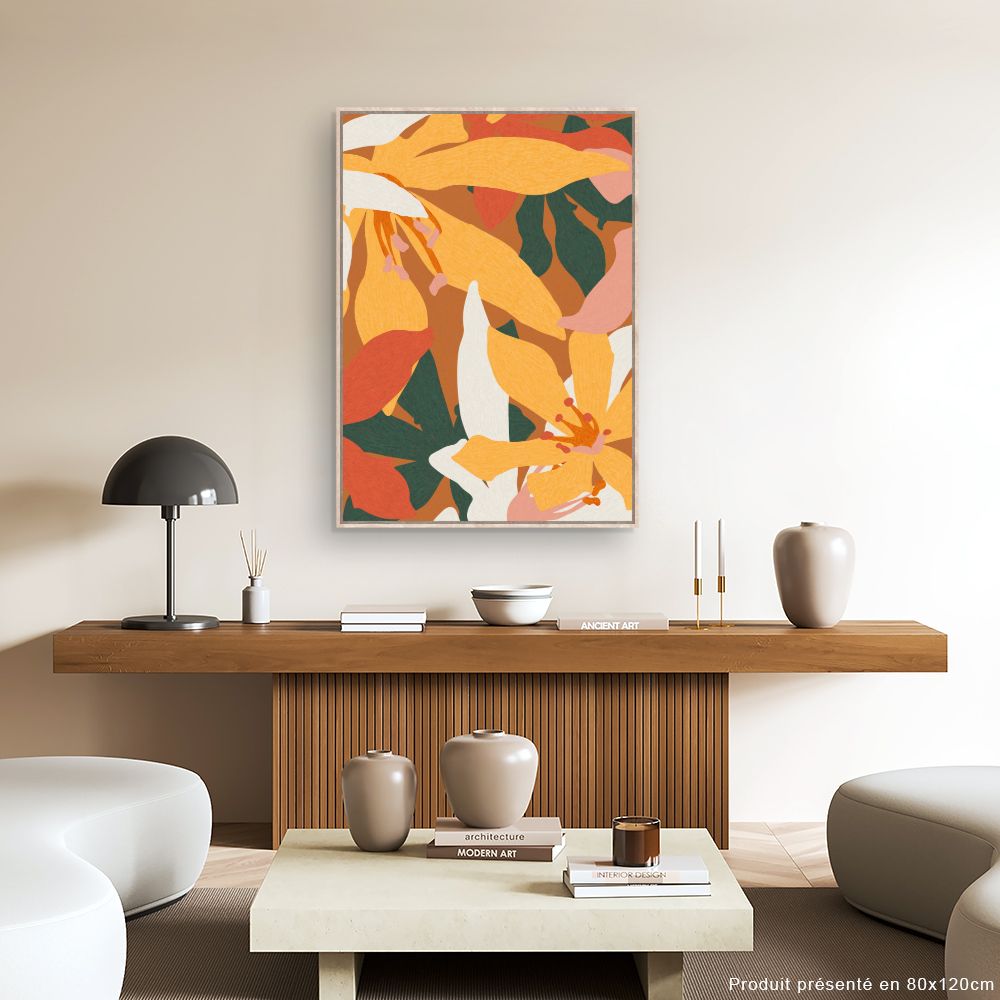 Tableau Fleurs abstraites