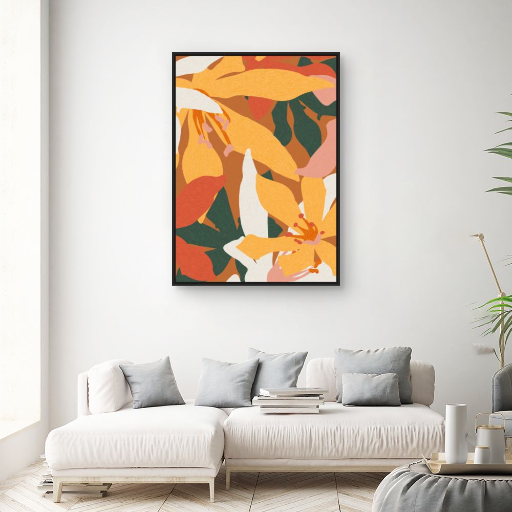 Tableau Fleurs abstraites