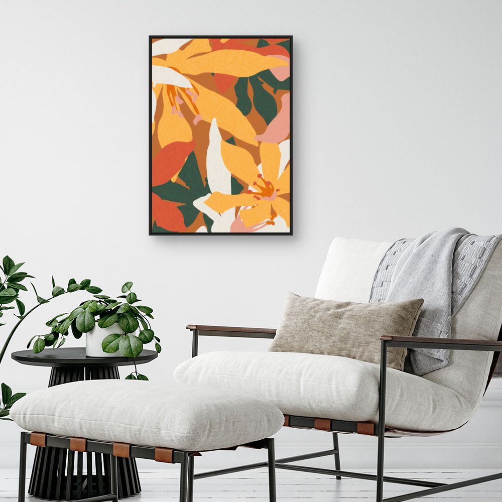 Tableau Fleurs abstraites