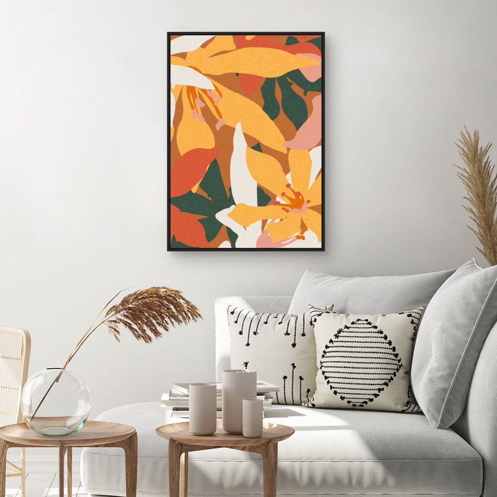 Tableau Fleurs abstraites