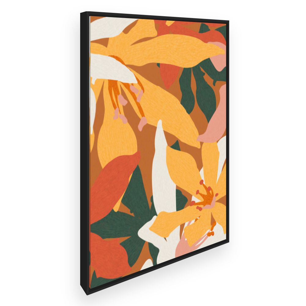 Toile Fleurs abstraites