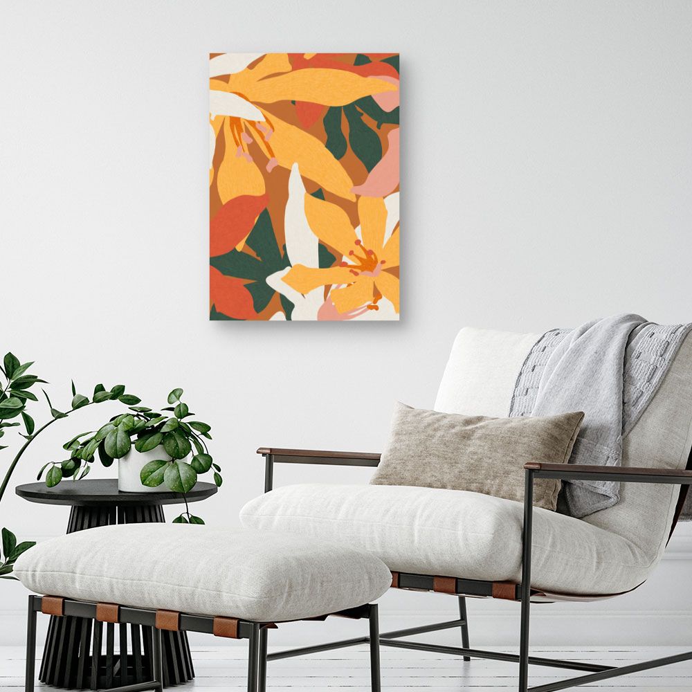 Tableau Fleurs abstraites