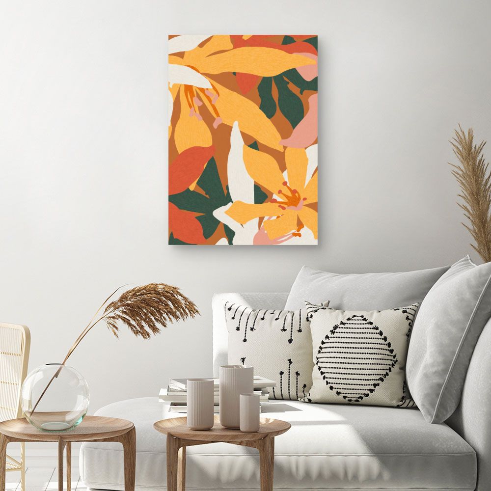 Tableau Fleurs abstraites