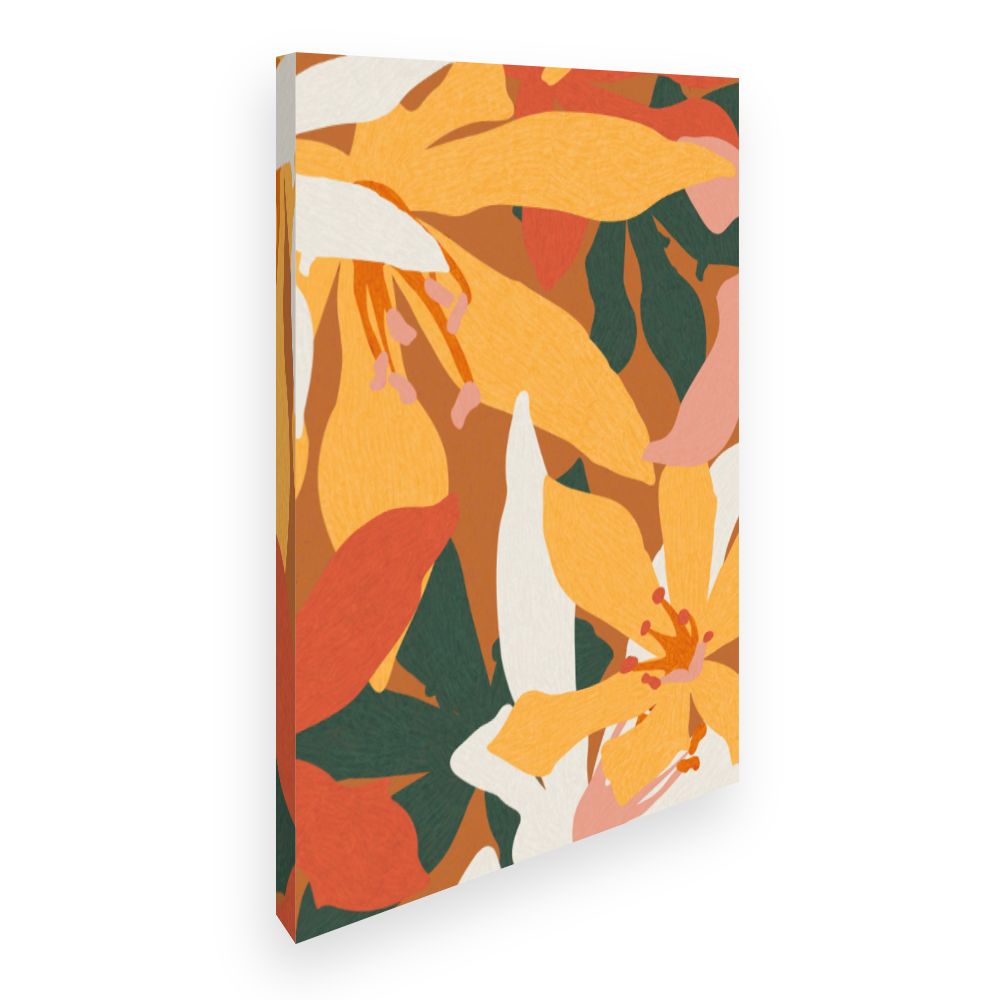 Toile Fleurs abstraites