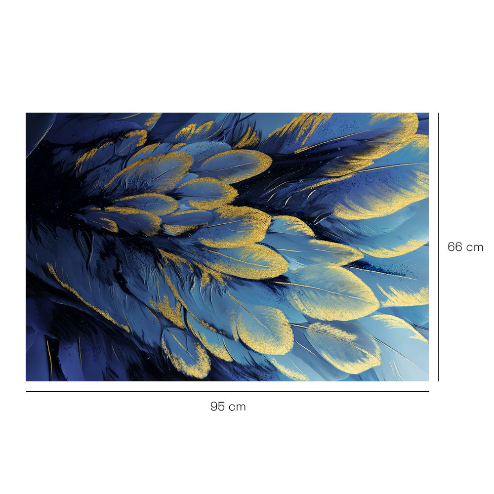 Tapis n°484 Plumes dorées élégantes