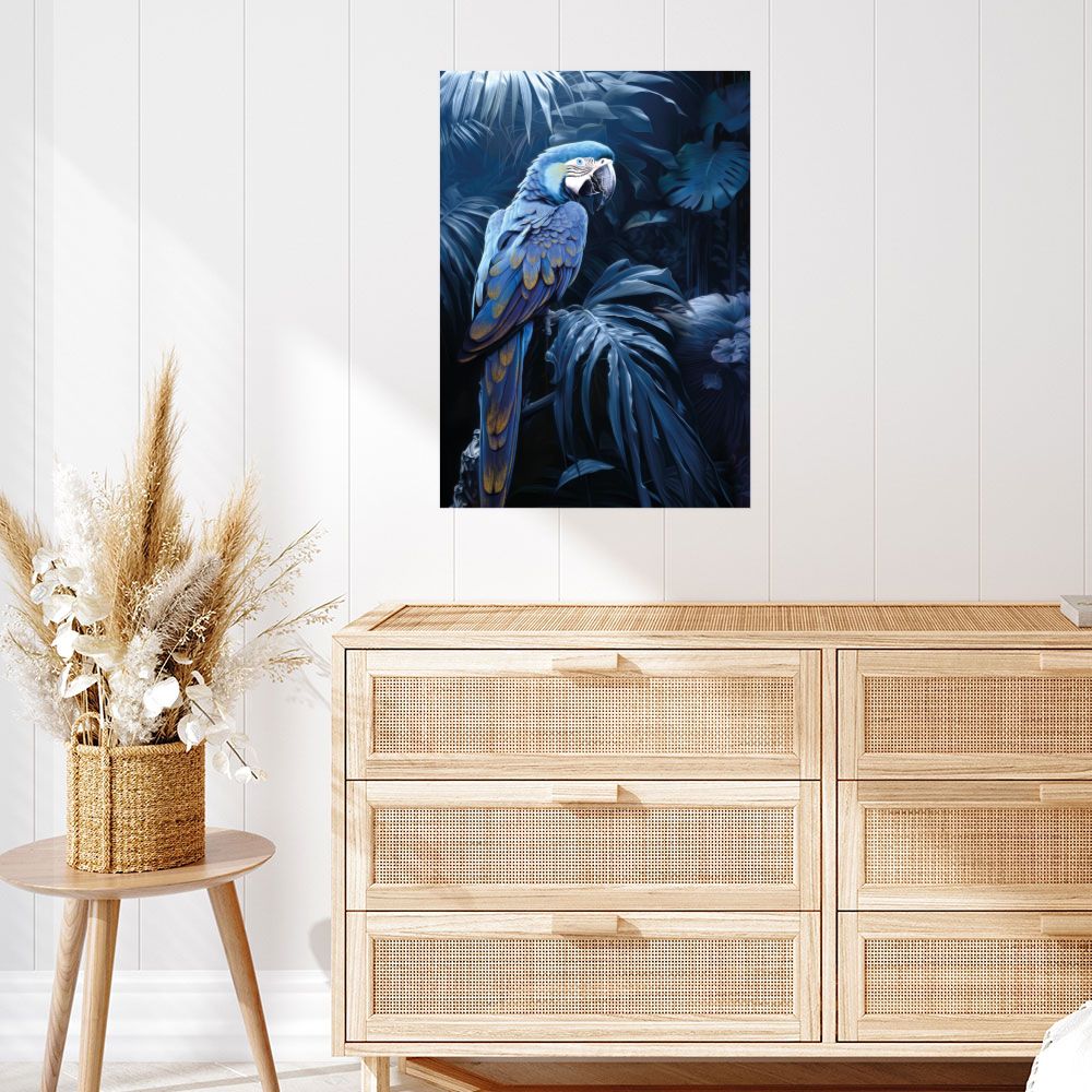 Affiche Perroquet exotique vibrant