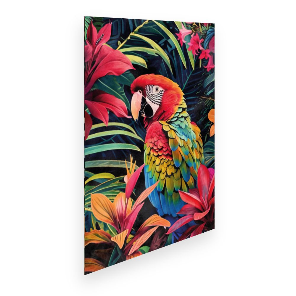 Affiche Perroquet tropical vibrant