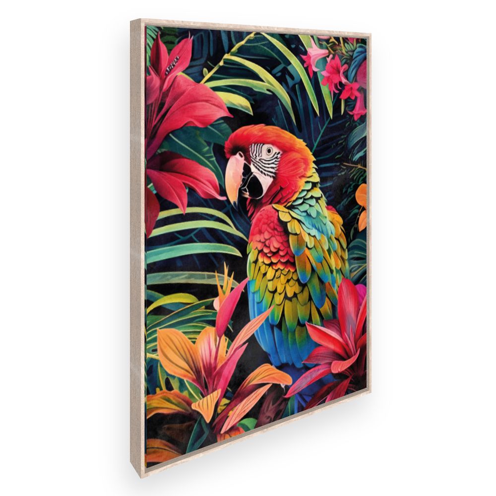 Toile Perroquet exotique vibrant