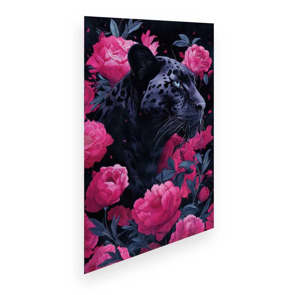 Affiche Panthère florale