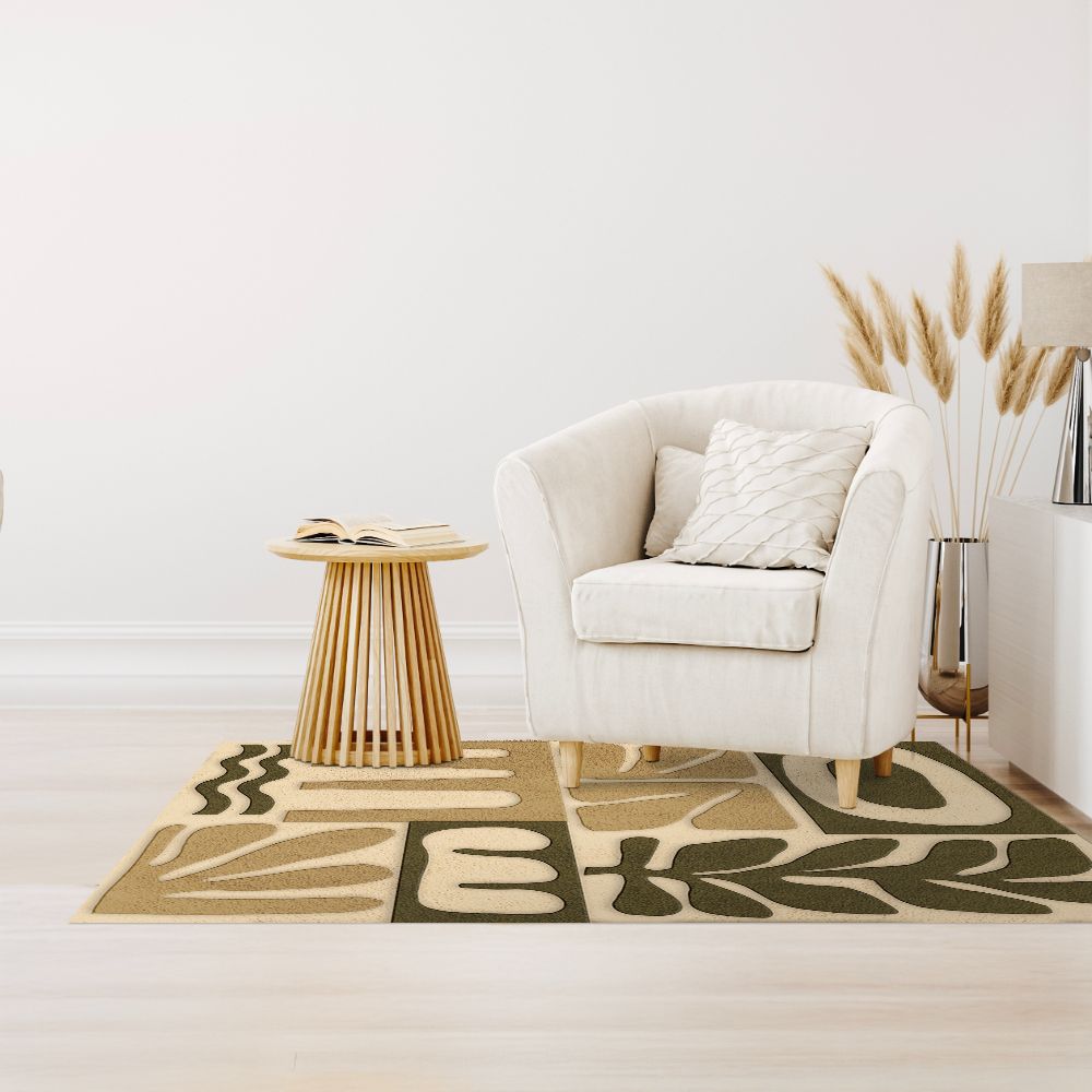 Tapis n°494 Motifs naturels élégants