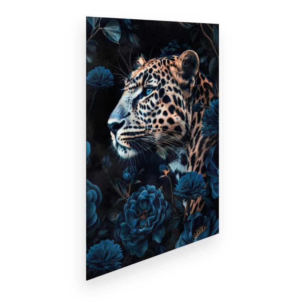 Affiche Léopard en fleurs