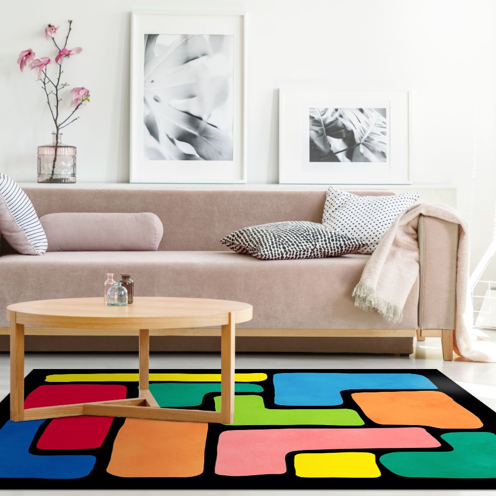 Tapis n°505 Couleurs vives contrastées