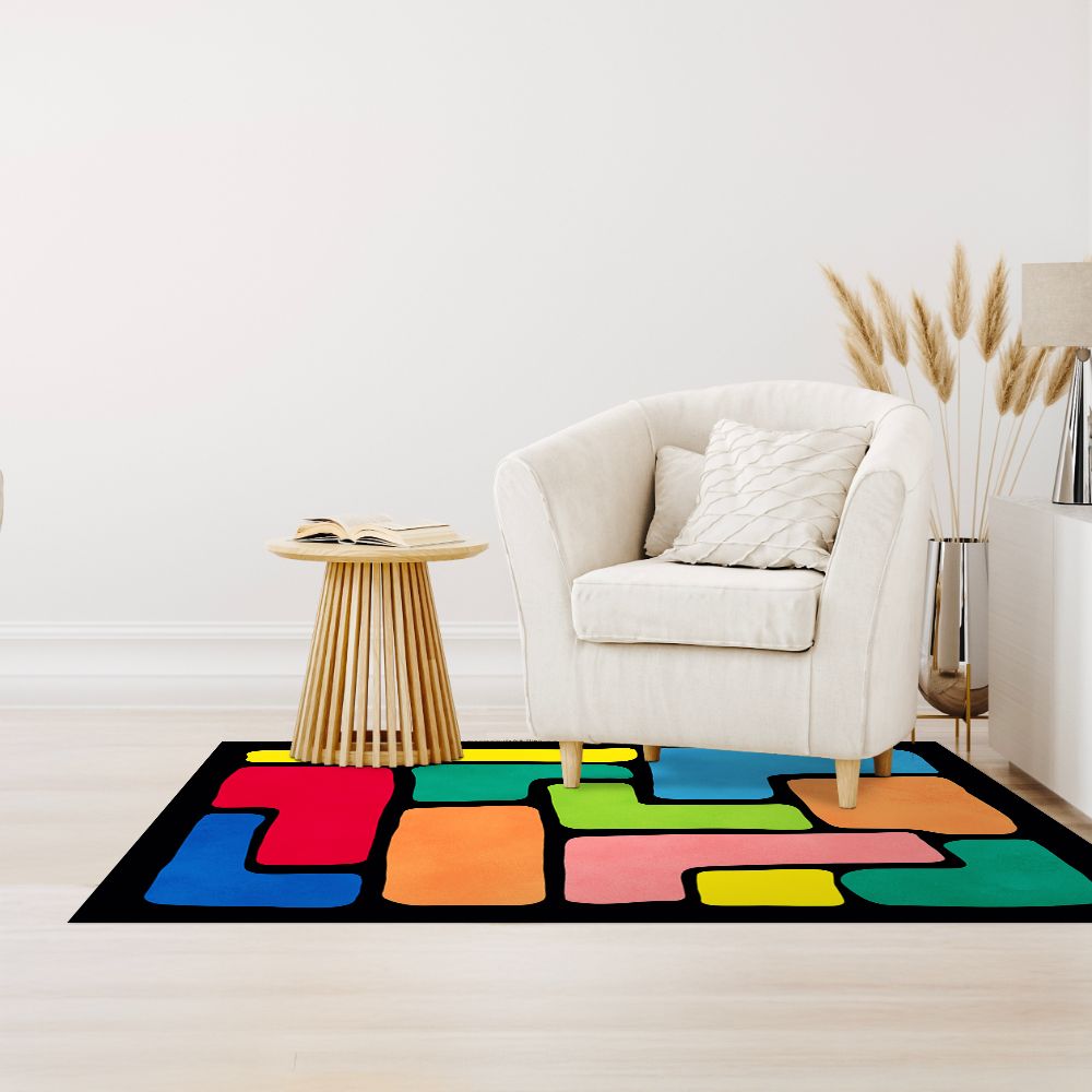 Tapis n°505 Couleurs vives contrastées