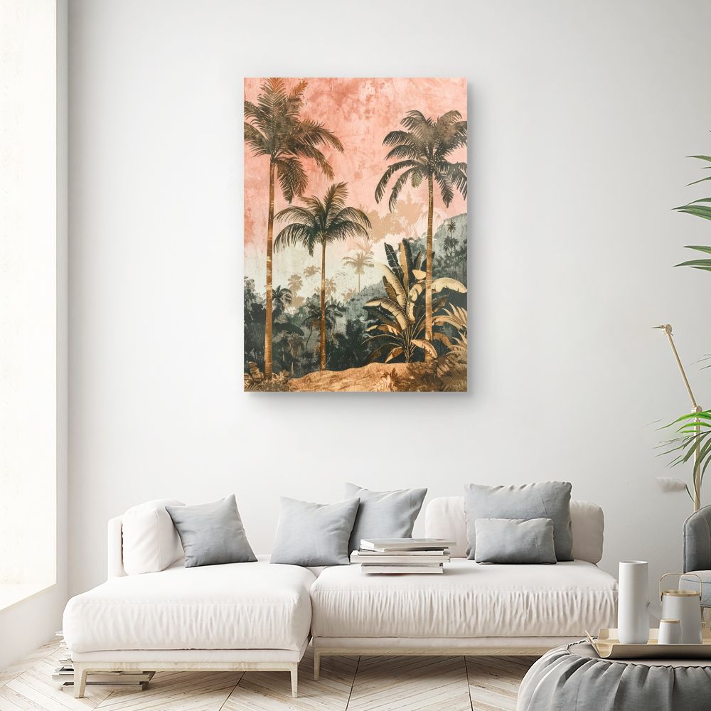 Toile "Palmiers exotiques"