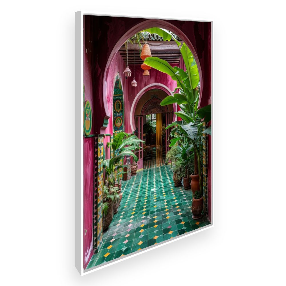 Toile Passage botanique vibrant – toile cadre blanc (slide 2)
