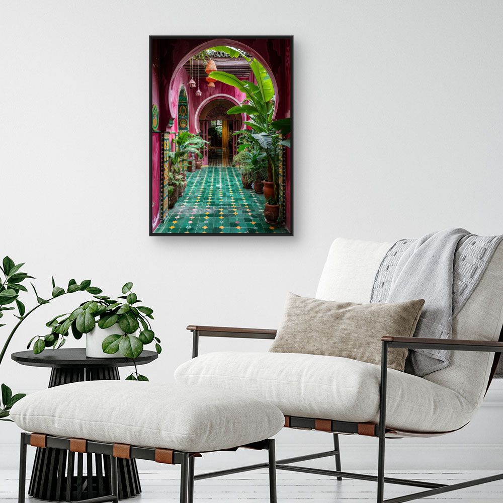 Toile "Passage botanique vibrant"