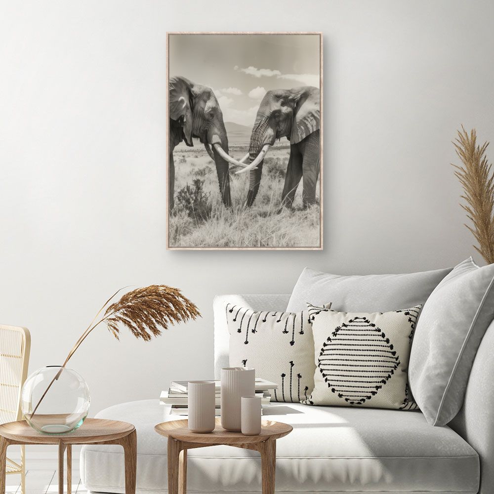 Tableau Éléphants majestueux
