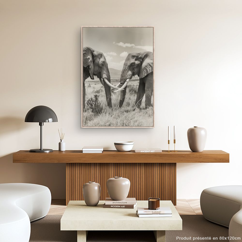 Tableau Éléphants majestueux