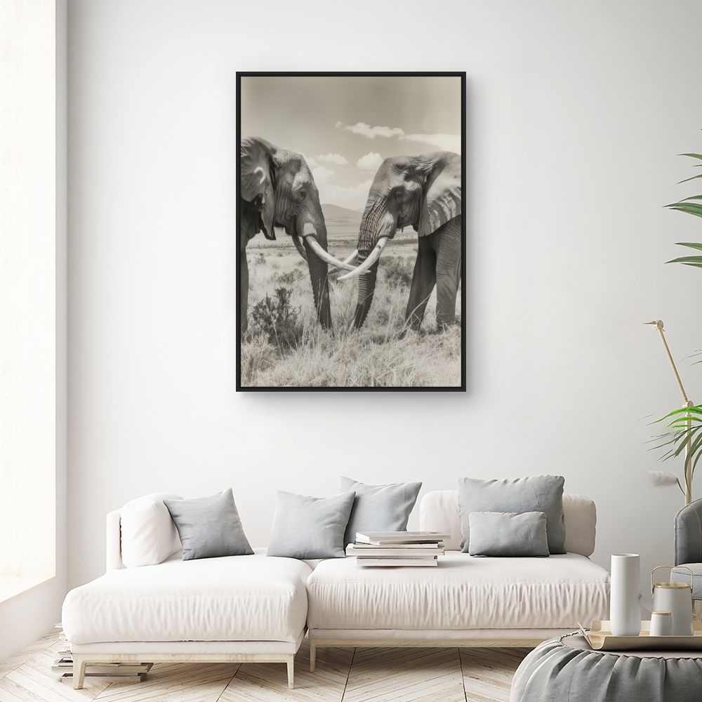 Tableau Éléphants majestueux