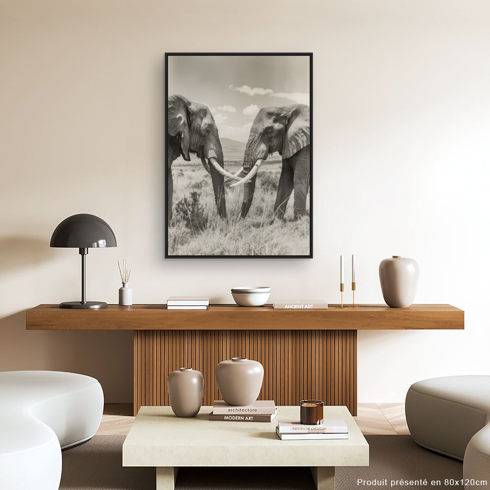 Tableau Éléphants majestueux