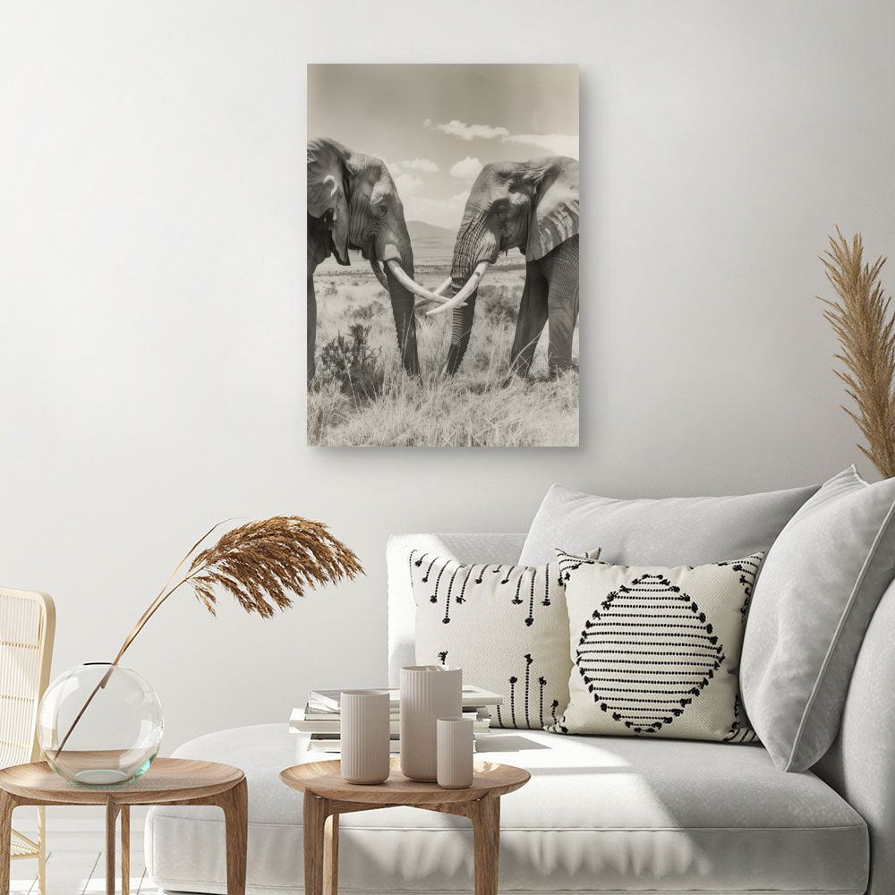 Tableau Éléphants majestueux
