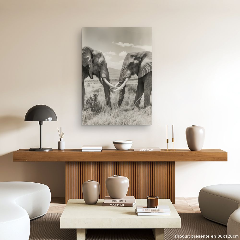 Tableau Éléphants majestueux