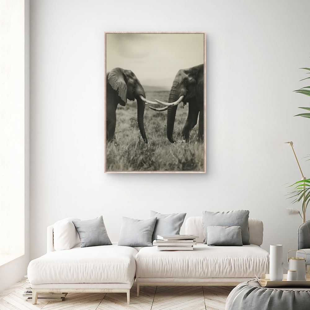 Tableau Éléphants majestueux