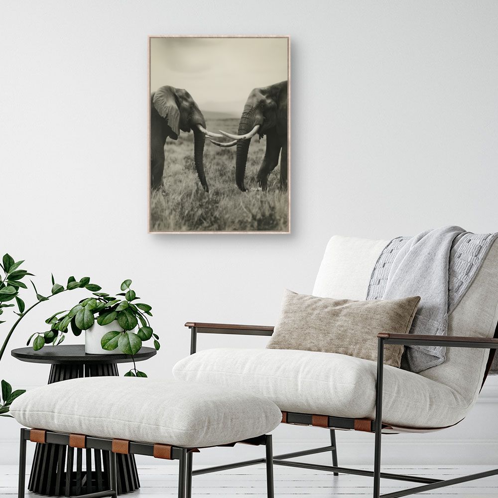 Tableau Éléphants majestueux