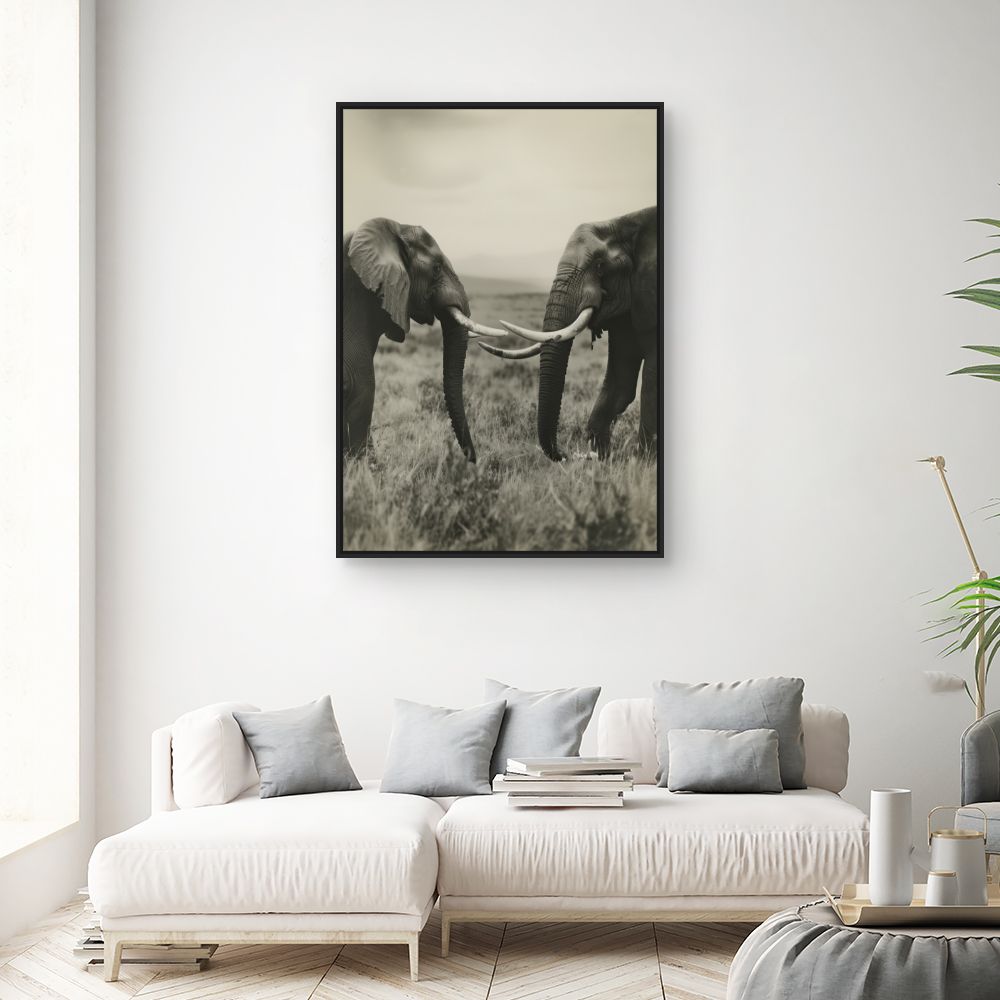 Tableau Éléphants majestueux