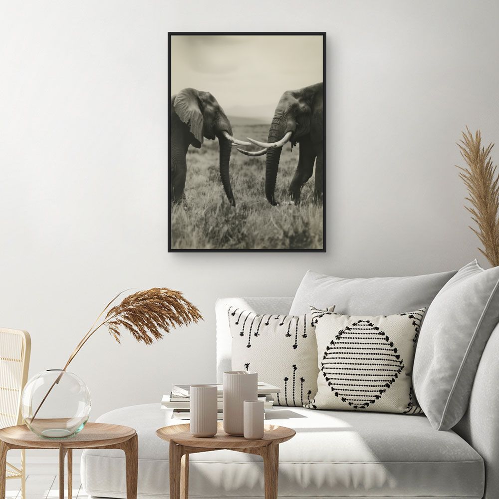 Tableau Éléphants majestueux