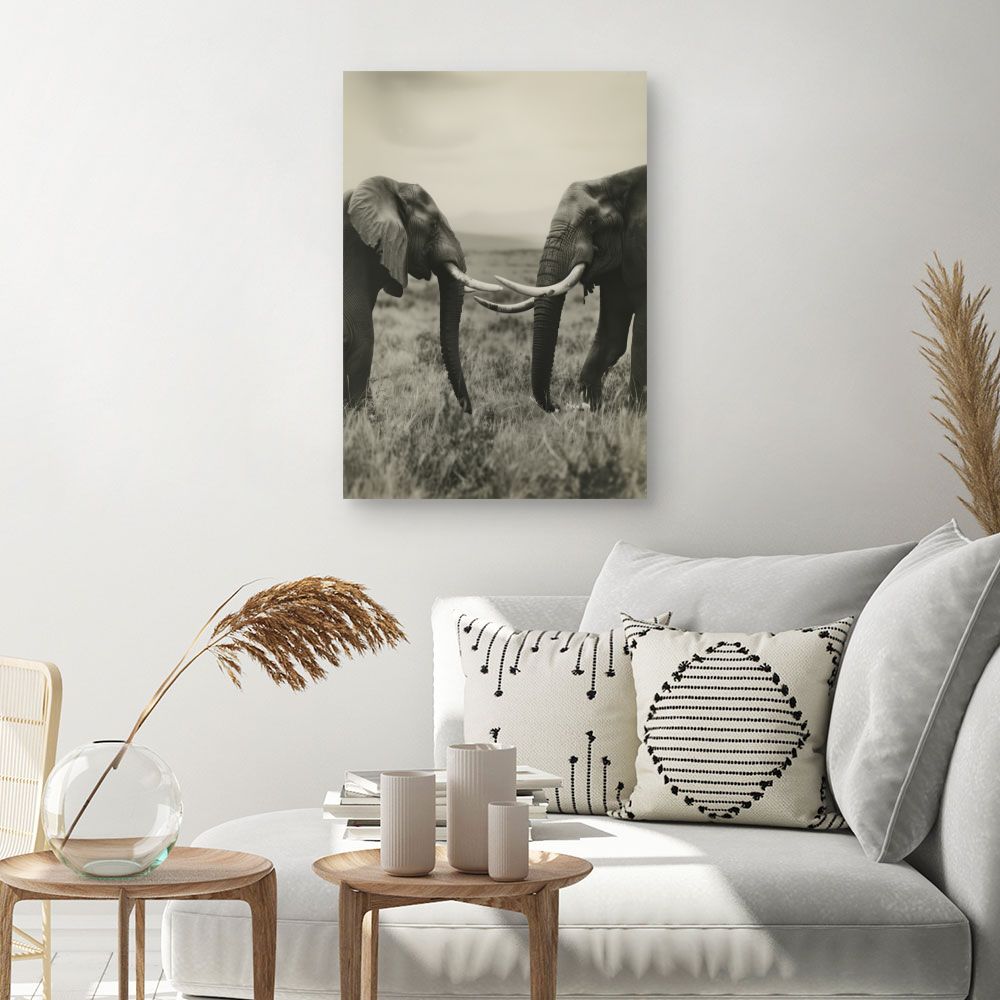 Tableau Éléphants majestueux