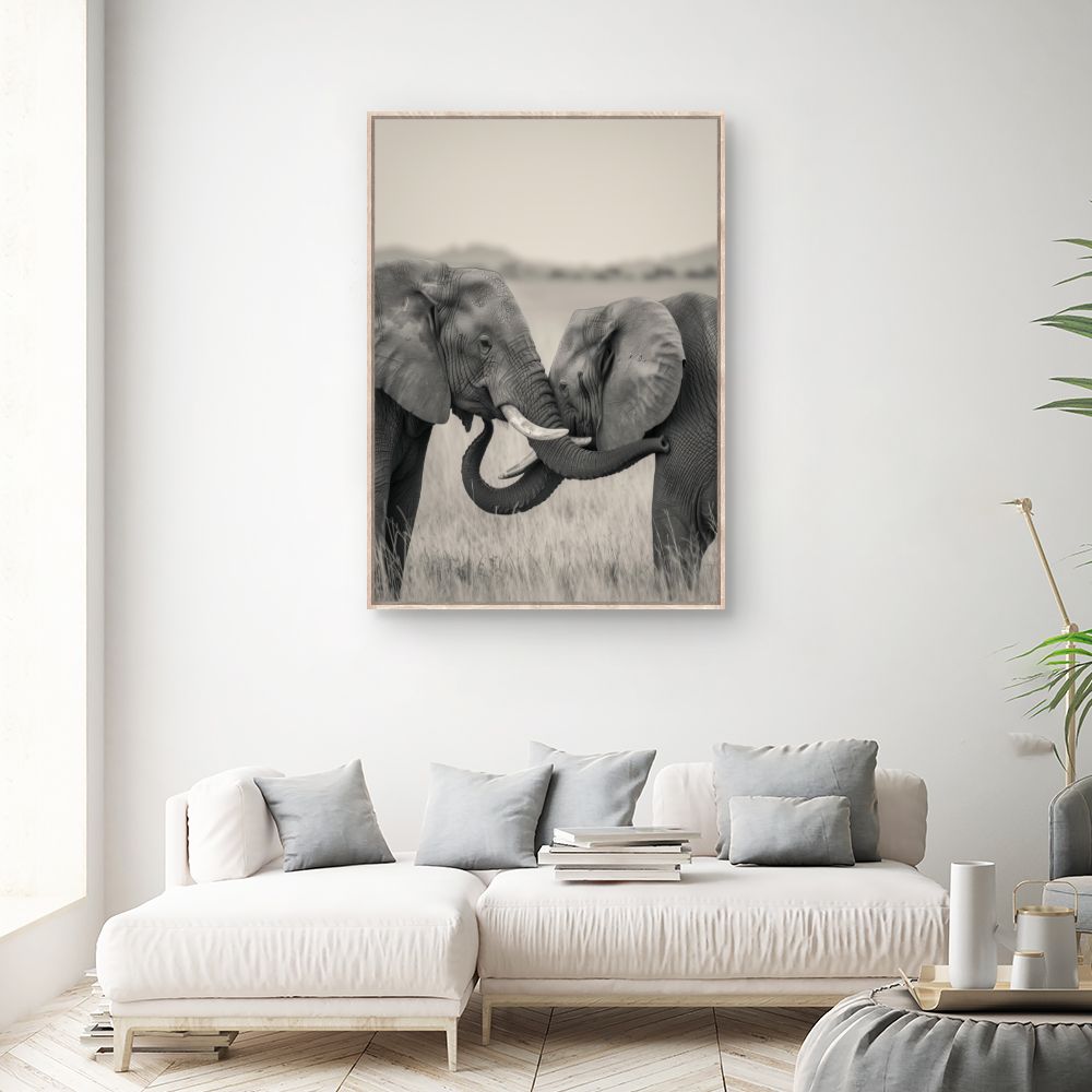 Tableau Éléphants majestueux
