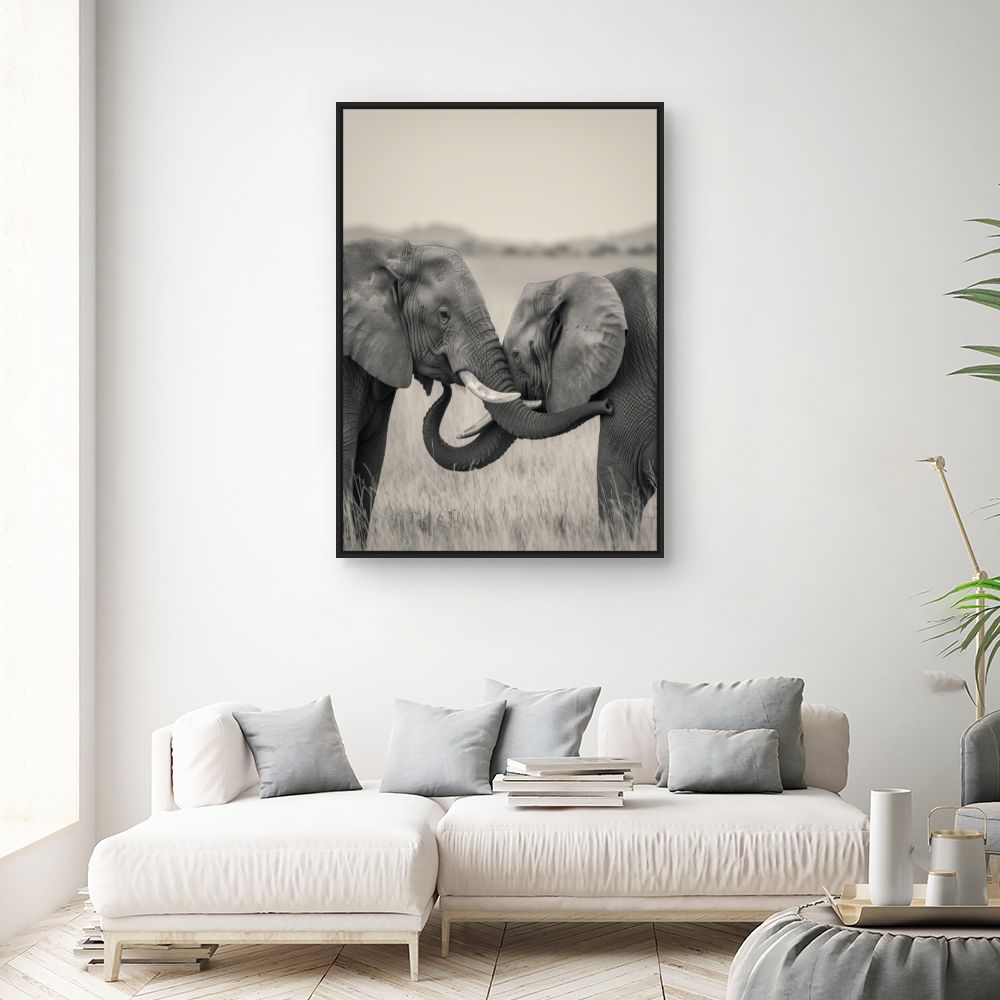 Tableau Éléphants majestueux