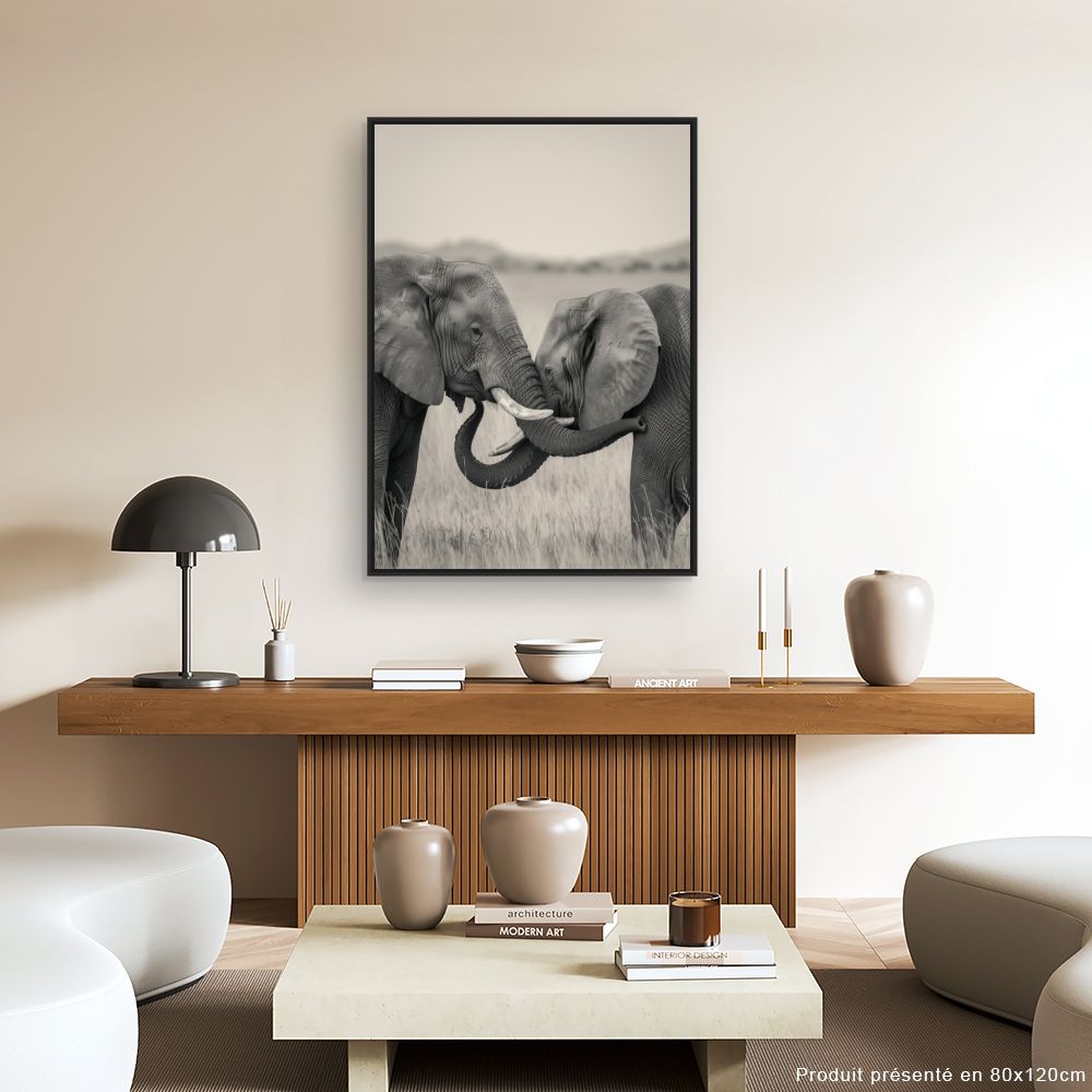 Tableau Éléphants majestueux