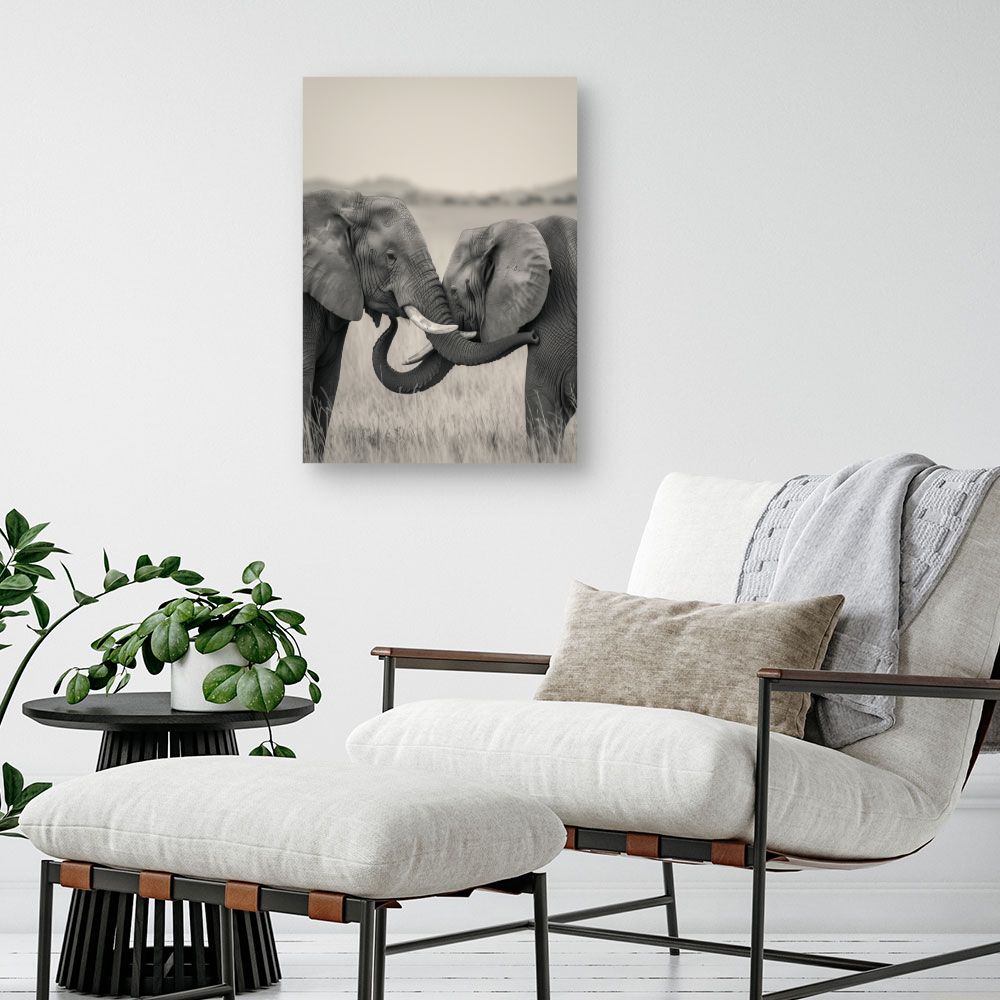 Tableau Éléphants majestueux