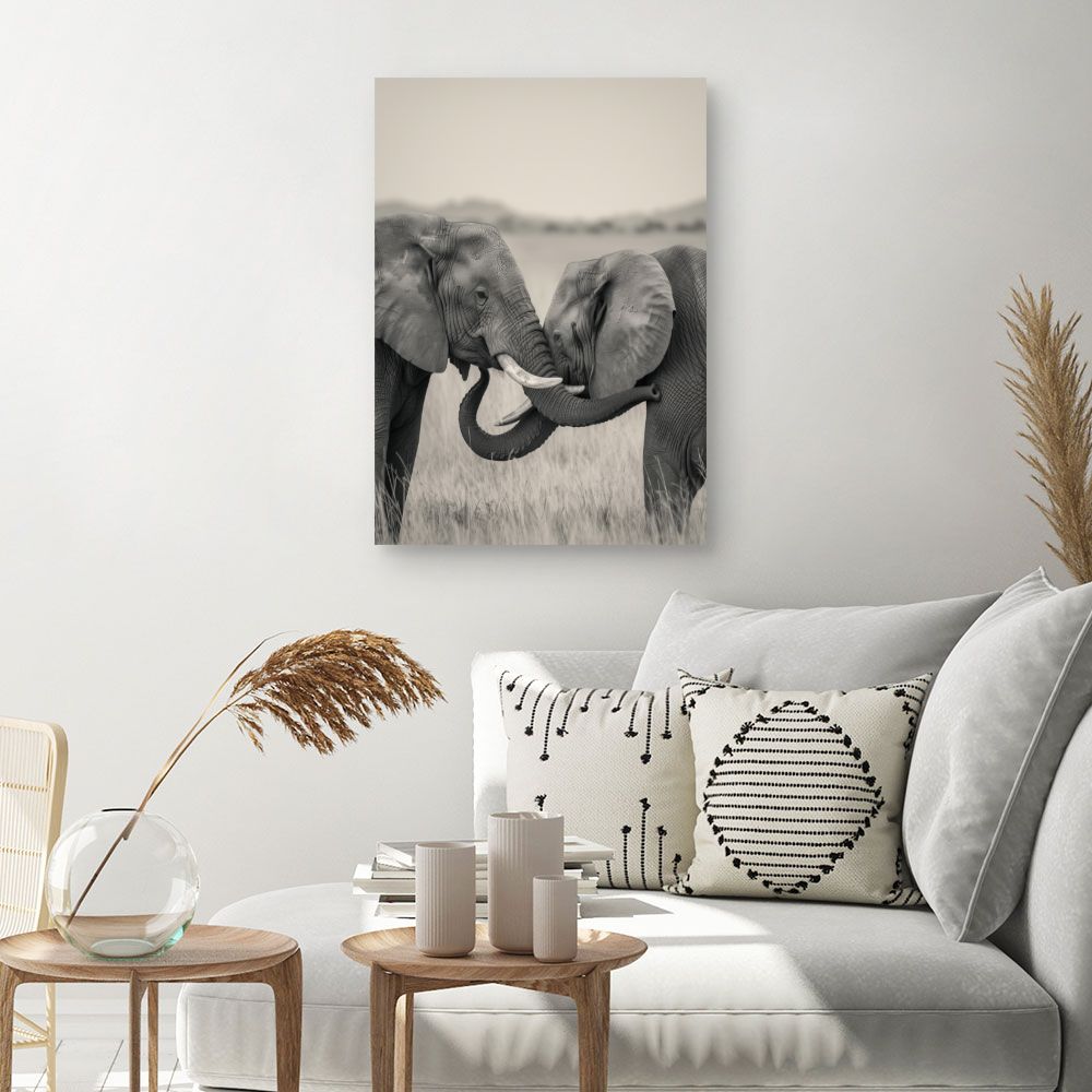 Tableau Éléphants majestueux