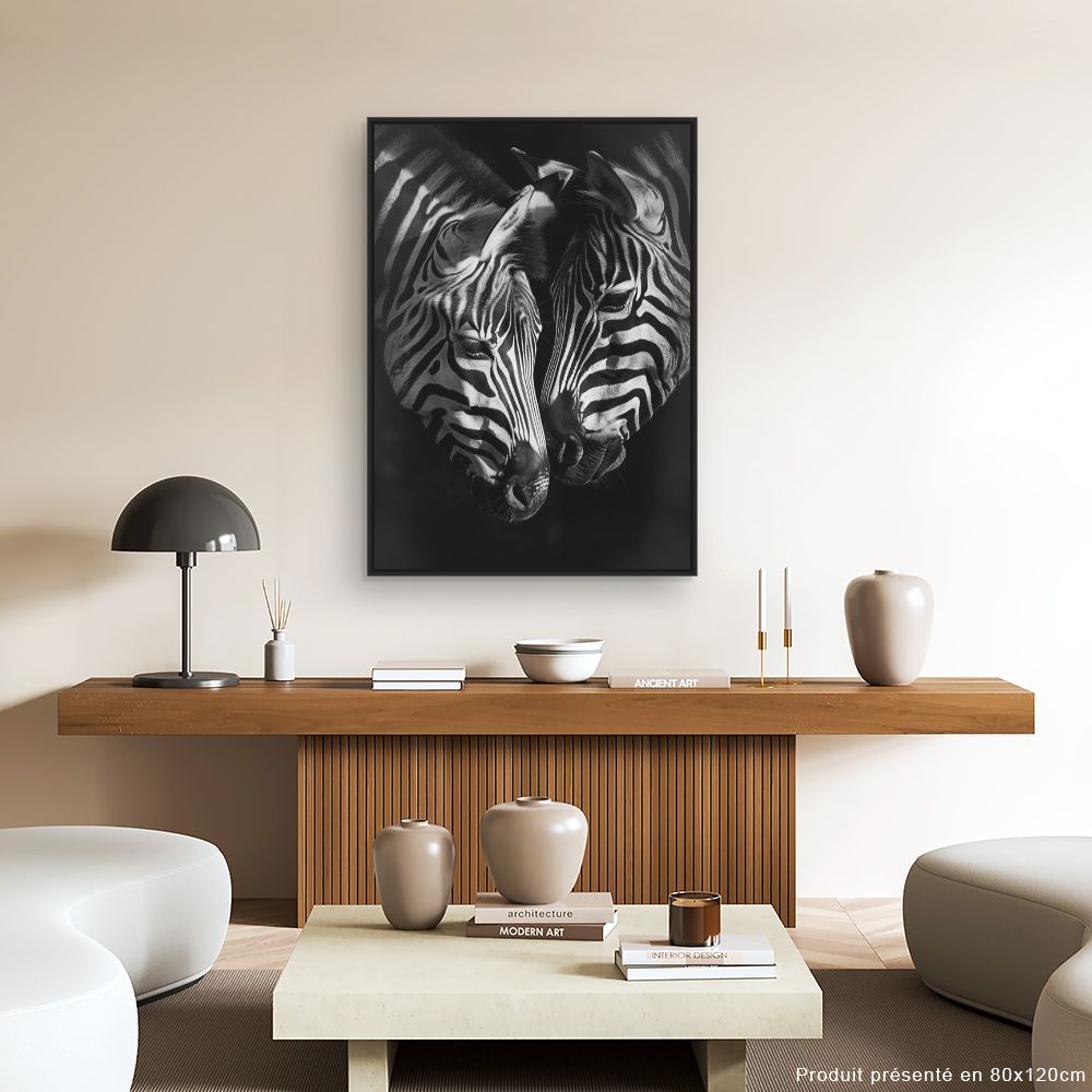 Tableau Zèbres en harmonie