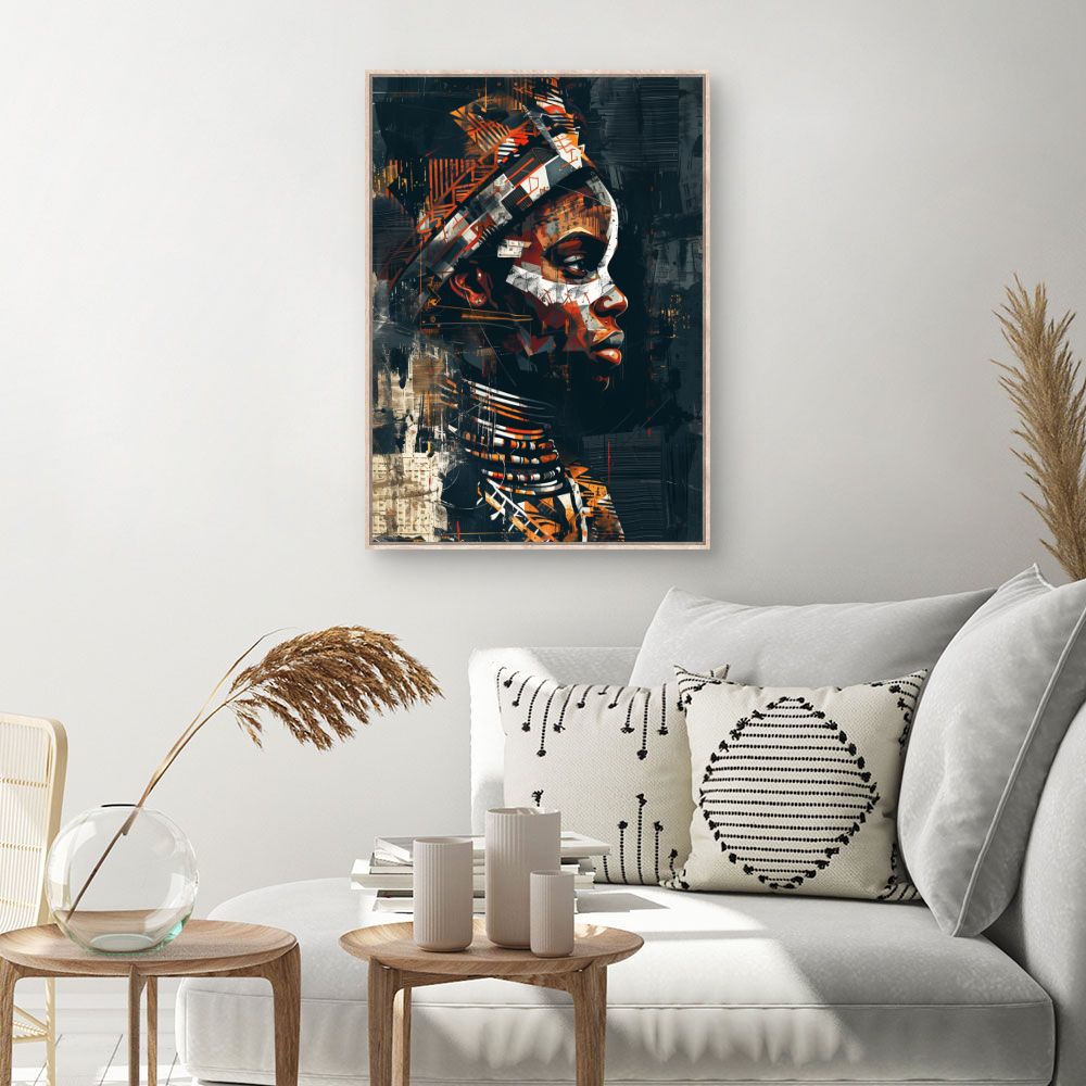 Tableau Portrait graphique vibrant