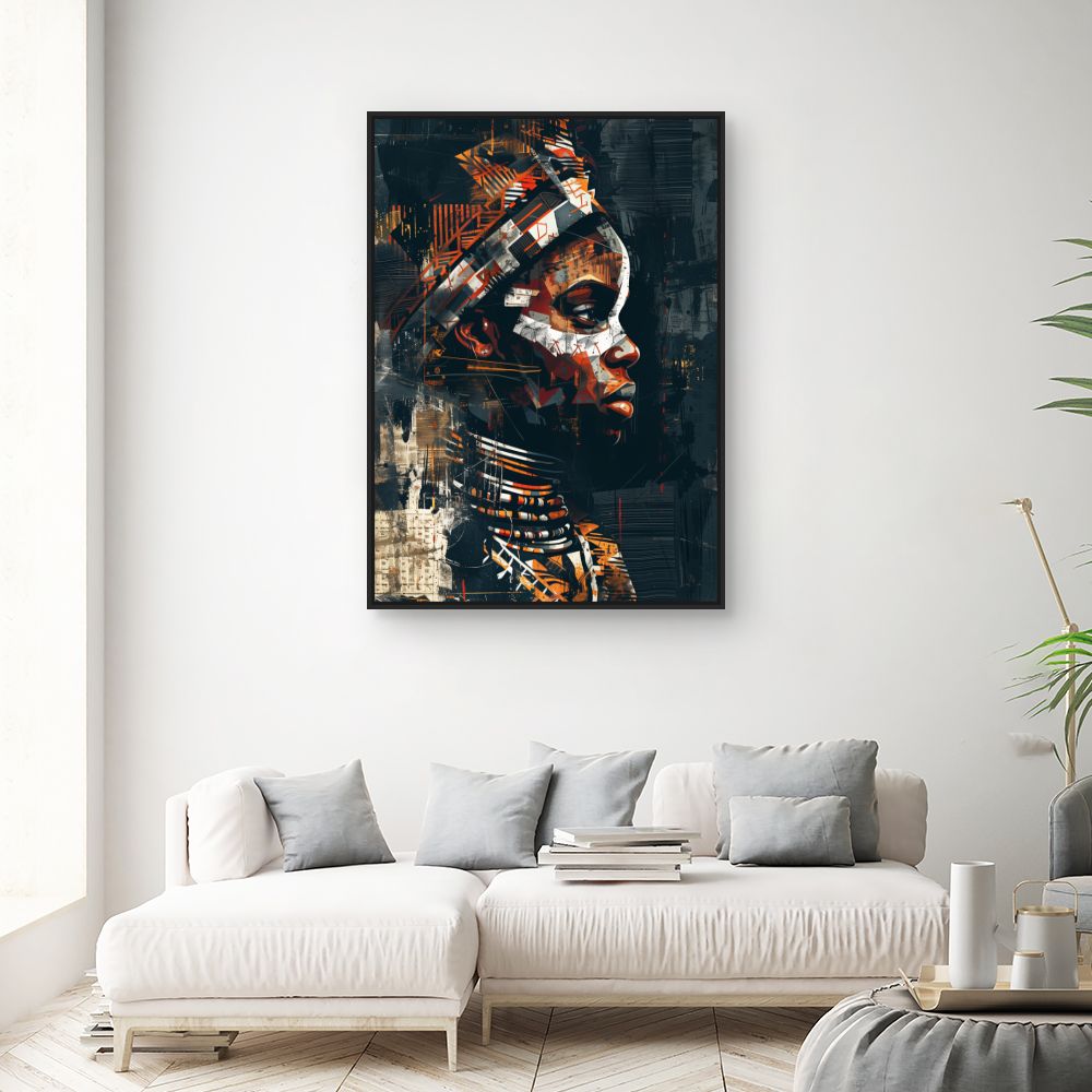 Tableau Portrait graphique vibrant