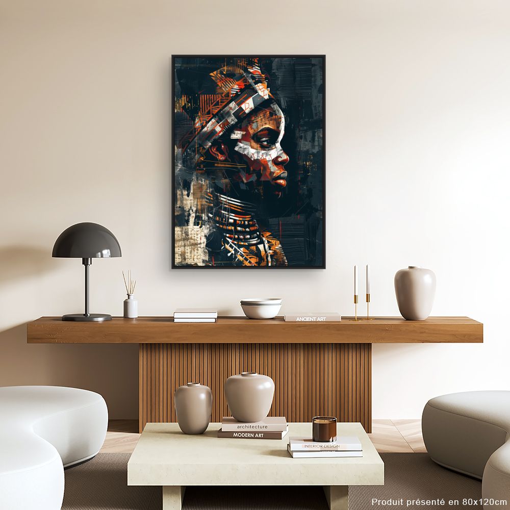 Tableau Portrait graphique vibrant