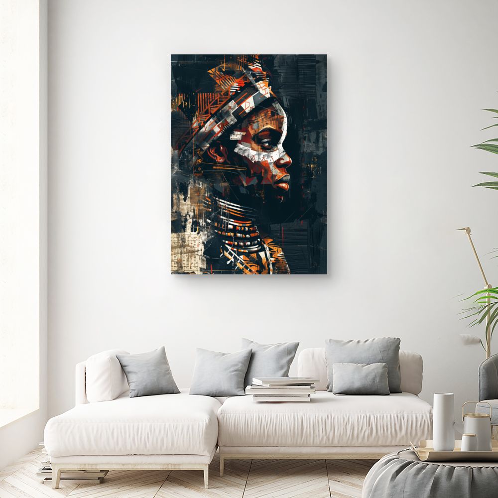 Tableau Portrait graphique vibrant