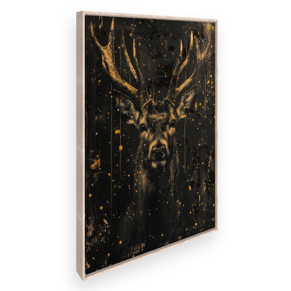 Toile Cerf majestueux doré