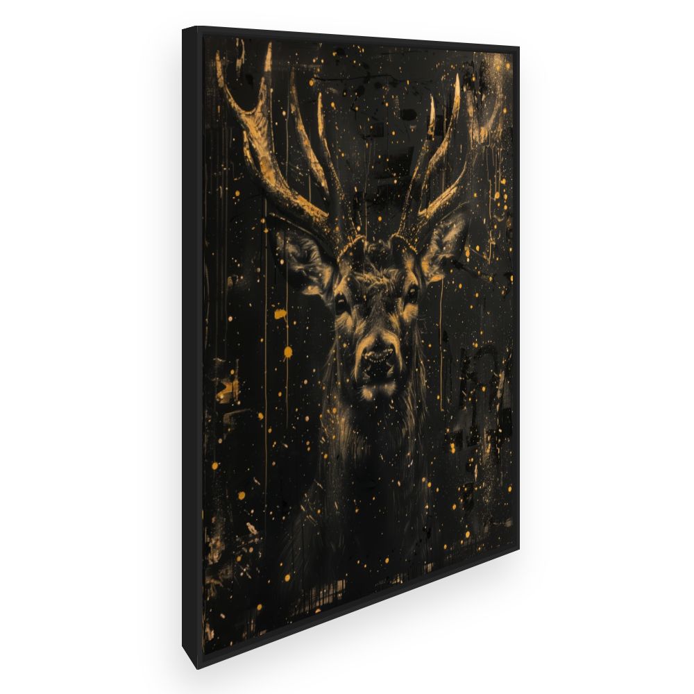 Toile Cerf majestueux doré