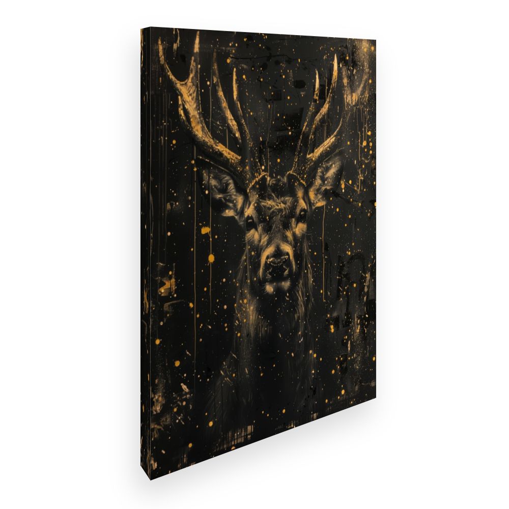 Toile Cerf majestueux doré